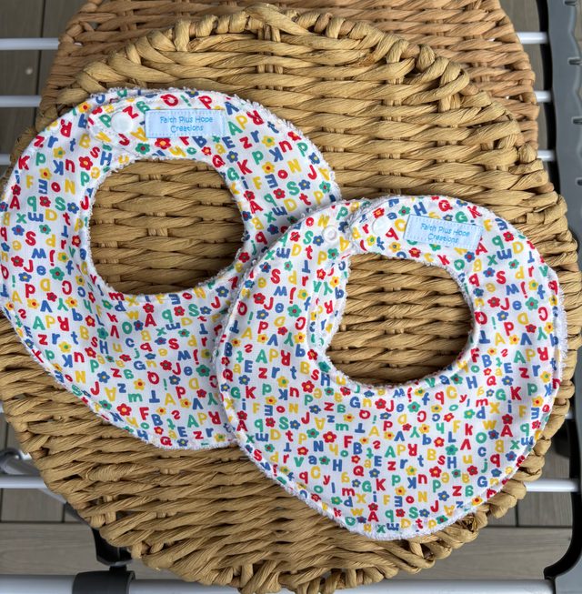 Teething Bib “ABC” $10.50 each